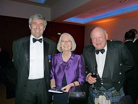 Past President David Harrison, Margaret McCaffer and Doug Greenhalgh of Glasgow Caledonian University, a Hall of Fame sponsor