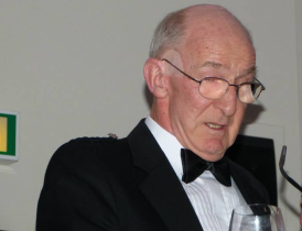 Campbell Arrol, a relative of Sir William Arrol, speaking at the Dinner.