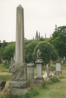 Henry Dyer's monument in the Necropolis, Glasgow